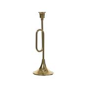 Kaemingk Trumpet Candleholder Aluminium Gold 12Cmx12cmx34cm image