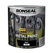Ronseal Direct To Metal Black Satin 750Ml