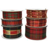 Ribbon Polyester Checks 6 Assorted image