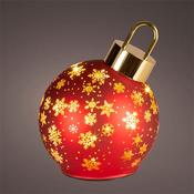 Kaemingk Led Rotating Bauble Red/ White Small 14Cmx18cm