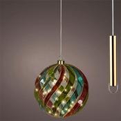 Kaemingk Green And Red Micro Led Ball D.19Cm image