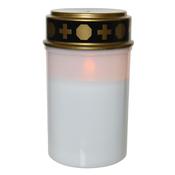 Led Grave Candle Flame Effect Battery White/Flame