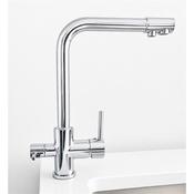 Elvion Tri-Flow Kitchen Tap Square Chrome