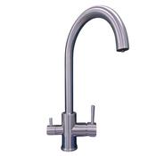 Elvion Tri-Flow Kitchen Tap Satin Nickel