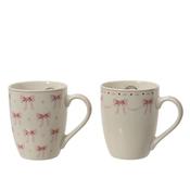 Kaemingk Mug Bow Design 2 Assorted White 8.2Cmx11.5Cmx10cm image