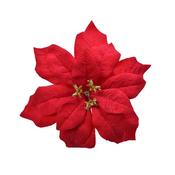 Clip On Poinsettia Velvet