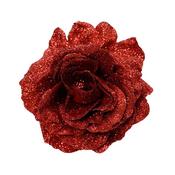 Kaemingk Clip On Rose Red Glitter