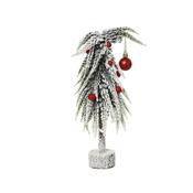 Kaemingk Mini Tree Snowy Red Baubles Green D.10Cmx30cm image