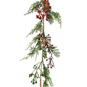 Garland Red Berries Pinecones image