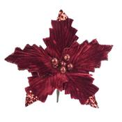 Poinsettia On Clip Velvet Assorted image