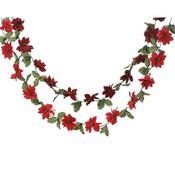 Kaemingk Garland Poinsettia Leaf 270Cm Assorted
