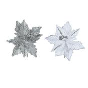 Poinsettia Glitter Center Sequin Petal 24Cm Assorted