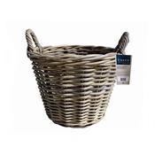 Kubu Classic Round Log Basket With Handle