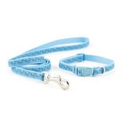 Ancol Small Bite Nylon Puppy Collar &amp; Lead Set In Paw 'N' Bone image