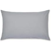Percale Non Iron Grey Pillowcase Housewife Standard X2 image