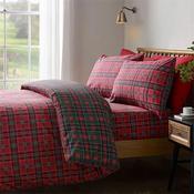 Tartan Check Red/Green Duvet Set Double