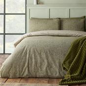Brushed Herringbone Green Duvet Set King image