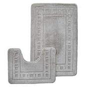 Catherine Lansfield Armoni Bath Mat &amp; Pedestal Mat Set Grey image