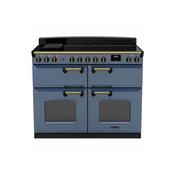 Rangemaster Classic Deluxe Induction 110Cm Stone Blue With Brass Trim image