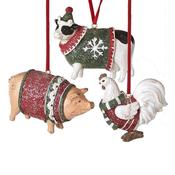 Christmas Farm Animals Decoration Assorted image