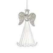 Glass Angel With Silvery Wings Small 9Cm image