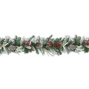 Premier Flocked Garland With Berries And Cones 2.7M image