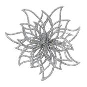 Premier Silver Glitter Cut Out Flower Clip On 14Cm