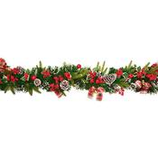 Premier Holly Ribbon Garland 1.8M image