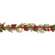 Premier Red Berry And Magnolia Leaf Garland 1.8M image