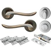Carlisle Verdun Lever On Rose Wc Door Pack Florentine Bronze Finish