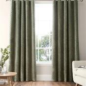 Attica Velvet Green Curtains Eyelet 90X90 image