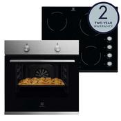 Electrolux 60Cm Oven &amp; Ceramic Hob Bundle Stainless Steel