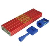 Faithfull Carpenter's Pencil Kit Red / Medium 12 Pack image