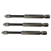 Faithfull Pozi Impact Screwdriver Bits Pz2 X 25Mm 3 Pack image