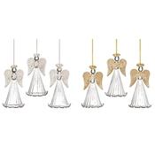 Premier Glass Angel Glitter Wings Hanging Decoration image