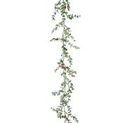 Green Leaf &amp; Red Berry Garland 120Cm image