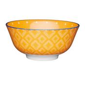 Kitchencraft Orange Geometric Spot Bowl