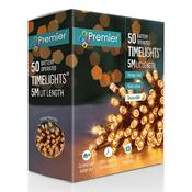 Premier 50 Leds Multi Action Battery Lights With Timer Vintage Gold image