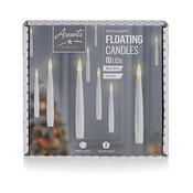 Premier 10 White Battery Floating Candles 15Cm