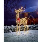 Premier Golden Twist Tall Standing Reindeer 300 Warm White Led 1.3M image