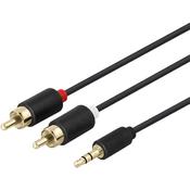 Deltaco 3.5Mm Jackto 2X Phono 2Mtr
