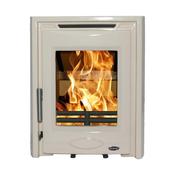 Mazona Portland Inset Multifuel Stove Enamel Cream 7Kw image