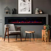 Ezee Glow 72" Zara Black Wall Mounted Electric Fire