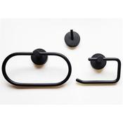 Haceka Kosmos Black Bathroom Accessory Set 3 Piece