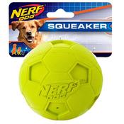 Nerf Rubber Squeak Soccer Ball Green 4" image