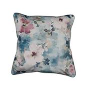 Fervor &amp; Hue Cushion Velvet Watercolour Mini Floral 45X45cm image