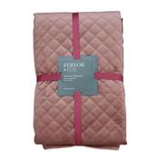 Fervor &amp; Hue Quilted Velvet Rose Quartz Throw 270X130cm image