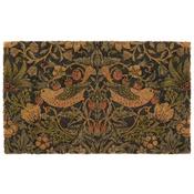 Morris &amp; Co Coir Strawberry Thief Navy Mat 45X75cm image