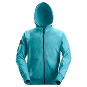 Snickers Logo Full Zip Hoodie Aqua Blue Small