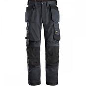 Snickers 6251  Allroundwork Stretch Loose Fit Trousers Grey/Black Size 150
